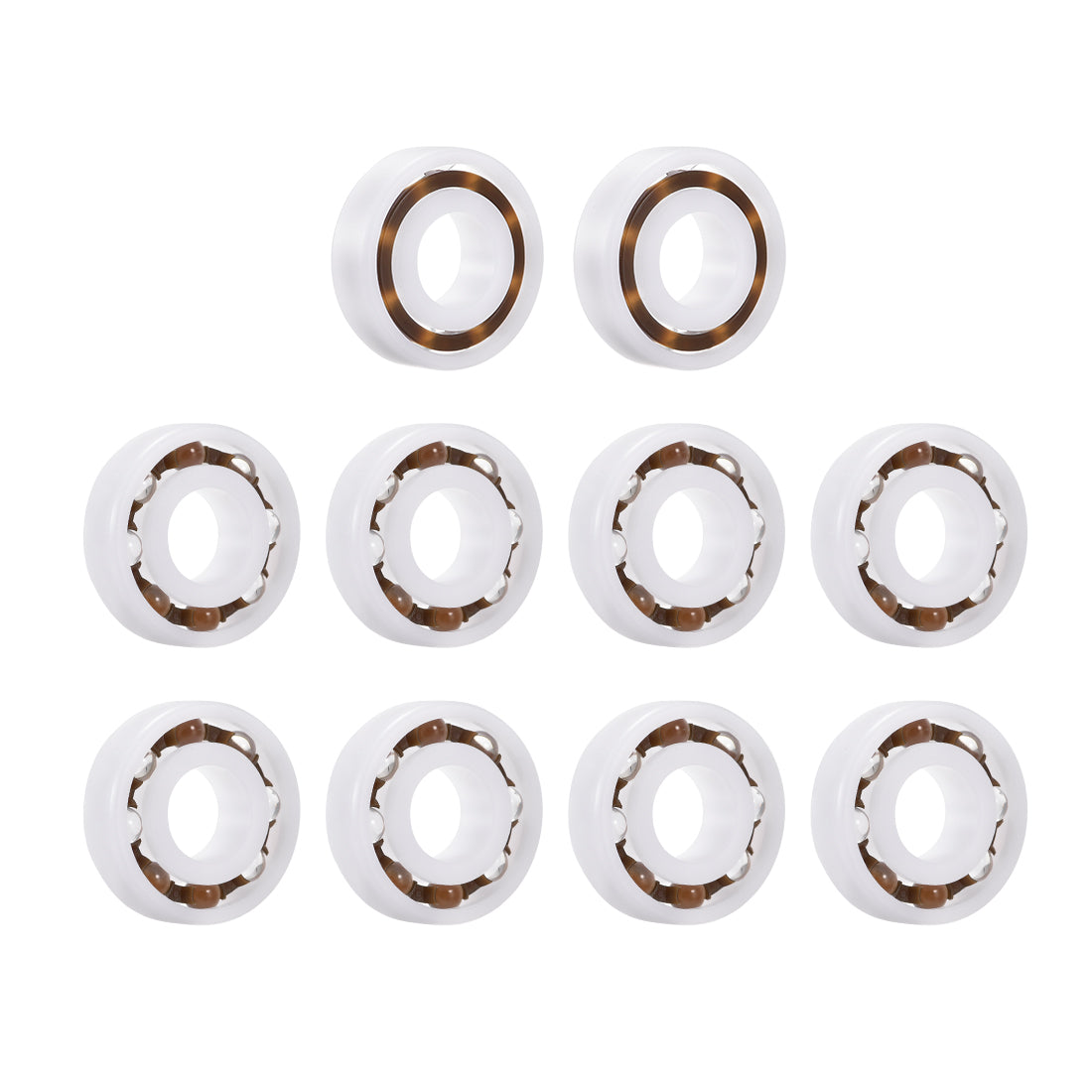Uxcell Uxcell 6001 Plastic Bearings 12x28x8mm Glass Ball Nylon Cage 10pcs