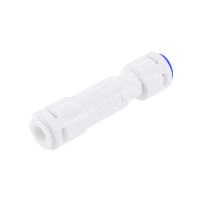 Harfington Uxcell Quick Connector Flow Restrictor 300CC 1/4" to 1/4", Straight Connect Fittings for RO Water Purifier, 65mm White Blue 5Pcs
