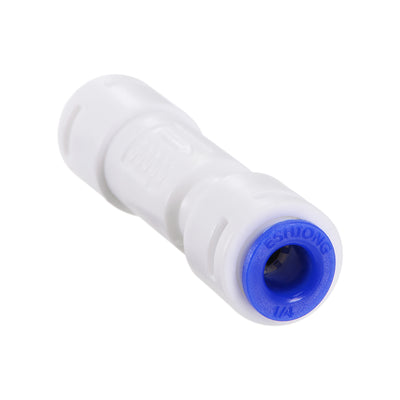 Harfington Uxcell Quick Connector Flow Restrictor 300CC 1/4" to 1/4", Straight Connect Fittings for RO Water Purifier, 65mm White Blue 5Pcs