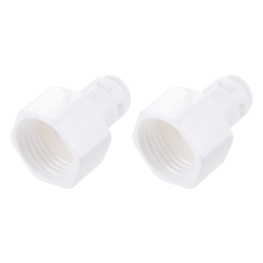 uxcell Uxcell Quick Connector G1/2 Female Thread to 1/4" Tube, Straight Connect Fittings for Water Purifier, 34mm White 2Pcs