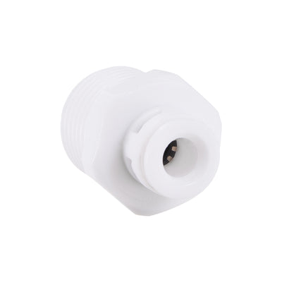 Harfington Uxcell Quick Straight Union Connector Fittings G1/2 Male Thread to 1/4" for Reverse Osmosis Water Filtration, 30mm White 10Pcs