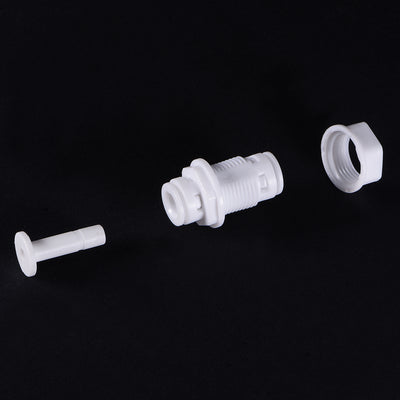 Harfington Uxcell Quick Union Bulkhead Connector 1/4" to 1/4", Straight Connect Fittings for RO Water Purifier, 34mm White 10Pcs