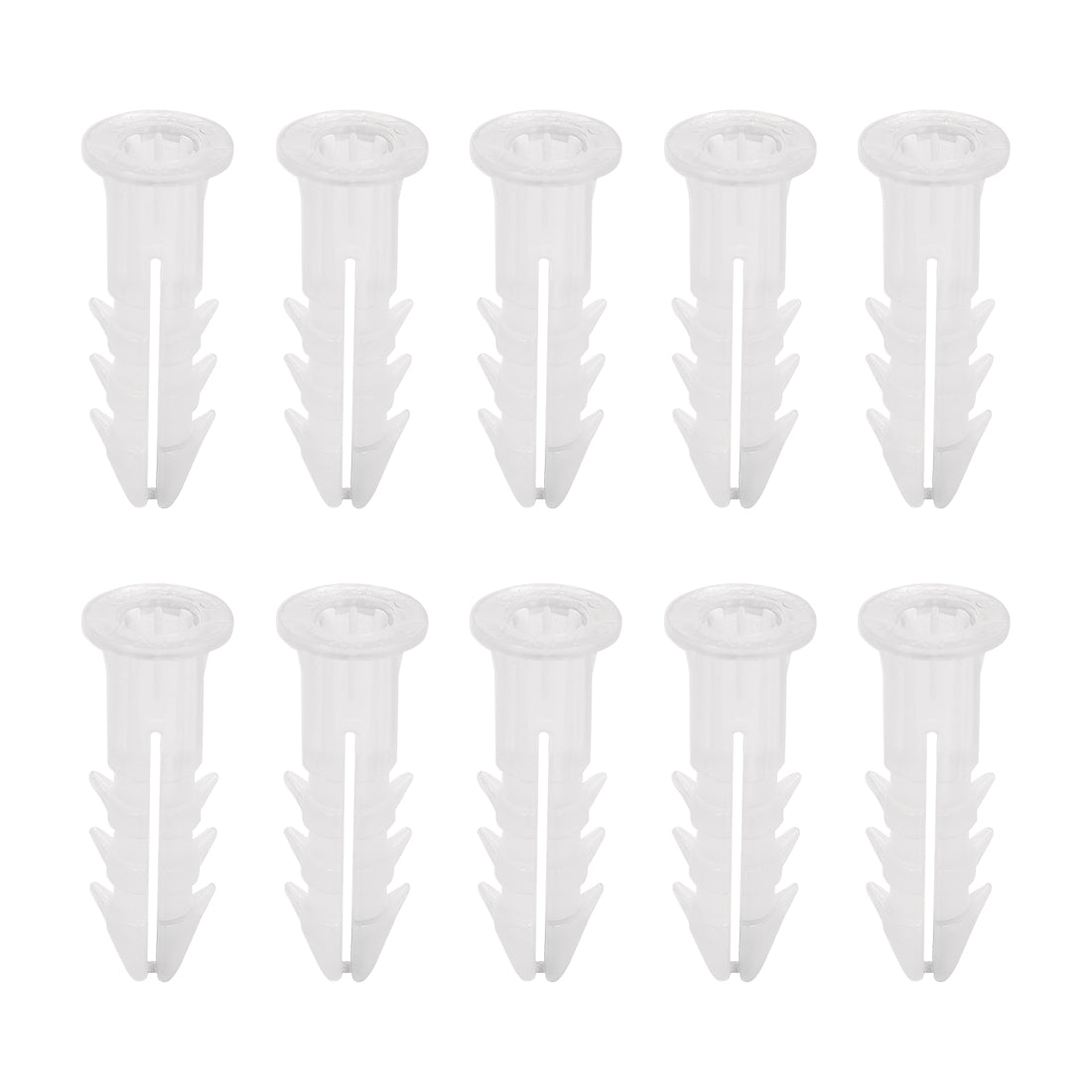 uxcell Uxcell 6x26mm Plastic Expansion Tube Bolts Column Frame Fixings Translucent 100pcs