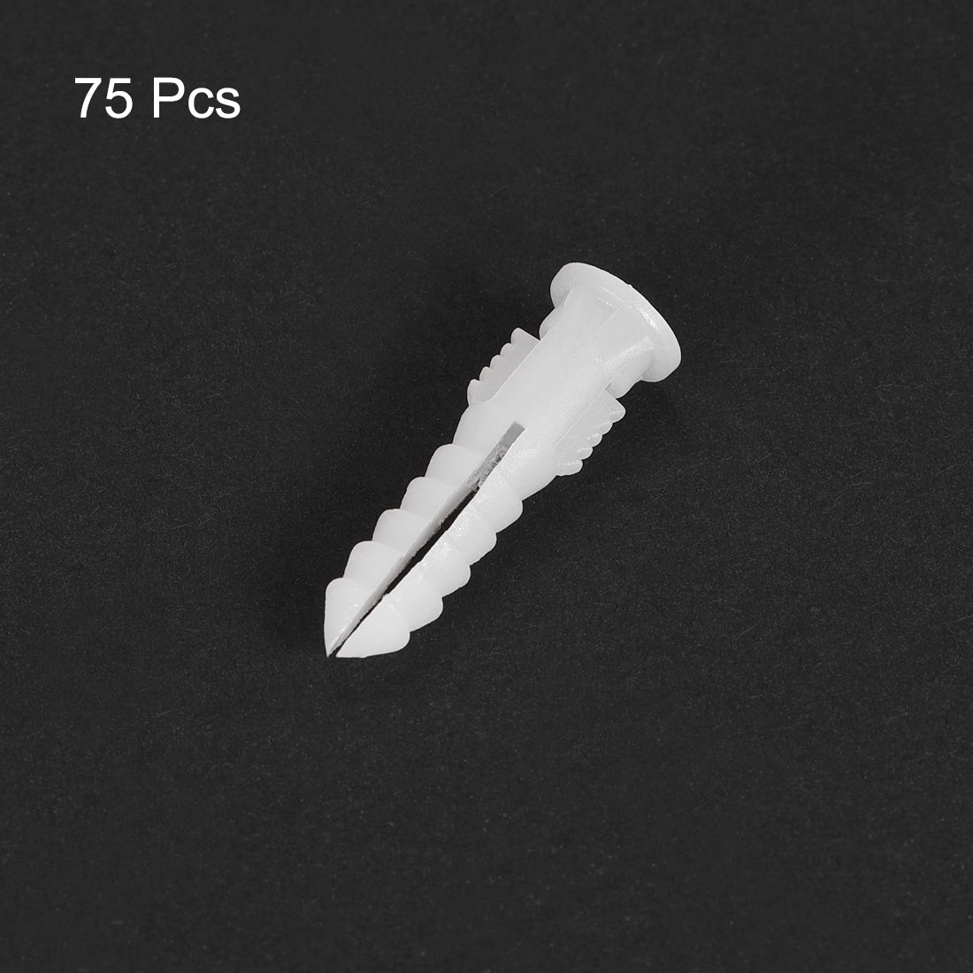 uxcell Uxcell 6x30mm Plastic Expansion Tube Bolts Column Frame Fixings White 75pcs