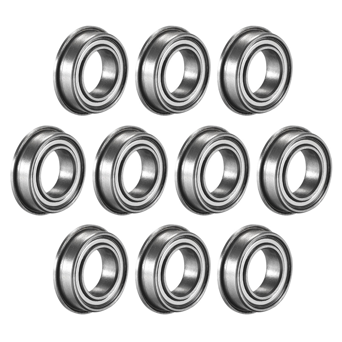 uxcell Uxcell Flange Ball Bearing Double Shielded Chrome Steel Bearing