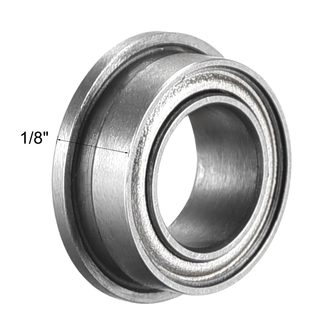 uxcell Uxcell FR156ZZ Flange Ball Bearing 3/16mmx5/16mmx1/8 Double Shielded Bearings 10 Pcs