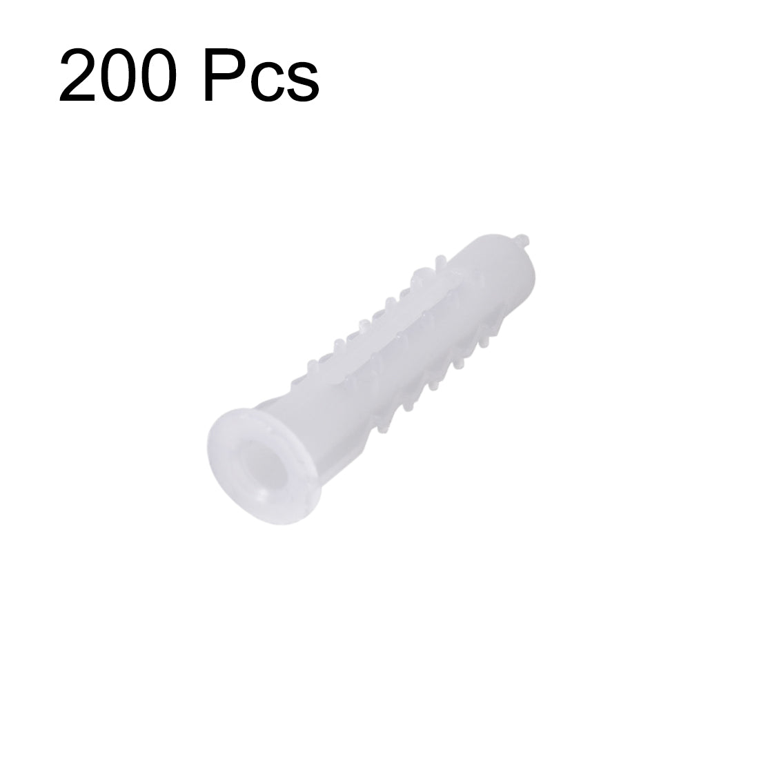 uxcell Uxcell 6x30mm Plastic Expansion Tube Bolts Column Frame Fixings White 200pcs