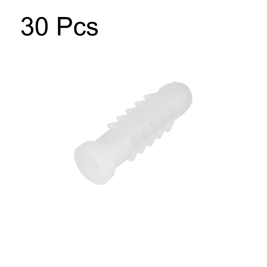 uxcell Uxcell 6x25mm Plastic Bolts Expansion Pipe Column Frame Fixings White 30pcs