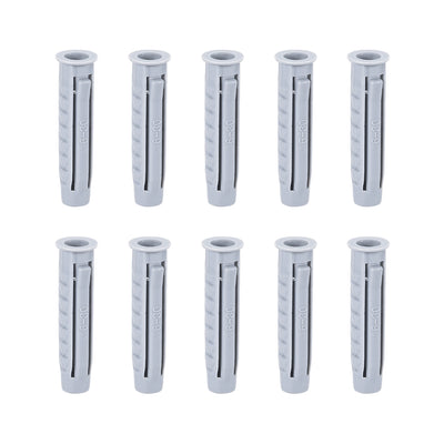 Harfington Uxcell 6mmx30mm Plastic Expansion Tubes Column Frame Fixings Gray 100pcs