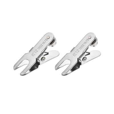 uxcell Uxcell Joint Clip Lab Clamp Round Mounting Clips for 9mm Glass Ground Joints Laboratory Tool Stainless Steel 2Pcs