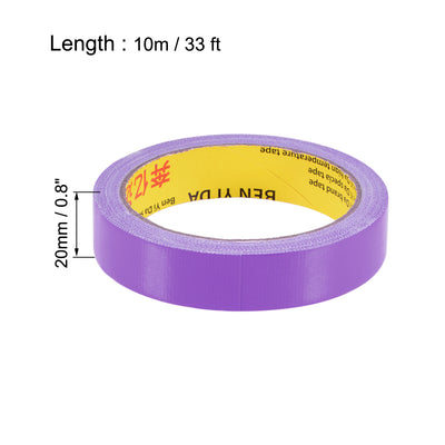 Harfington Uxcell Cloth Duct Tape Single Side Adhesive Tape Moisture-proof for Crafts, Home Improvement, Repairs, 33 Ft x 0.8 Inch(LxW), Purple