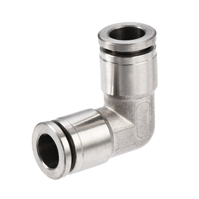 Harfington Uxcell Push to Connect Tube Fitting L Shape Pneumatic Connector for 6mm OD Tube