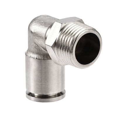 Harfington Uxcell Push to Connect Tube Fitting 6mm Tube to 3/8PT Male Elbow L Shape