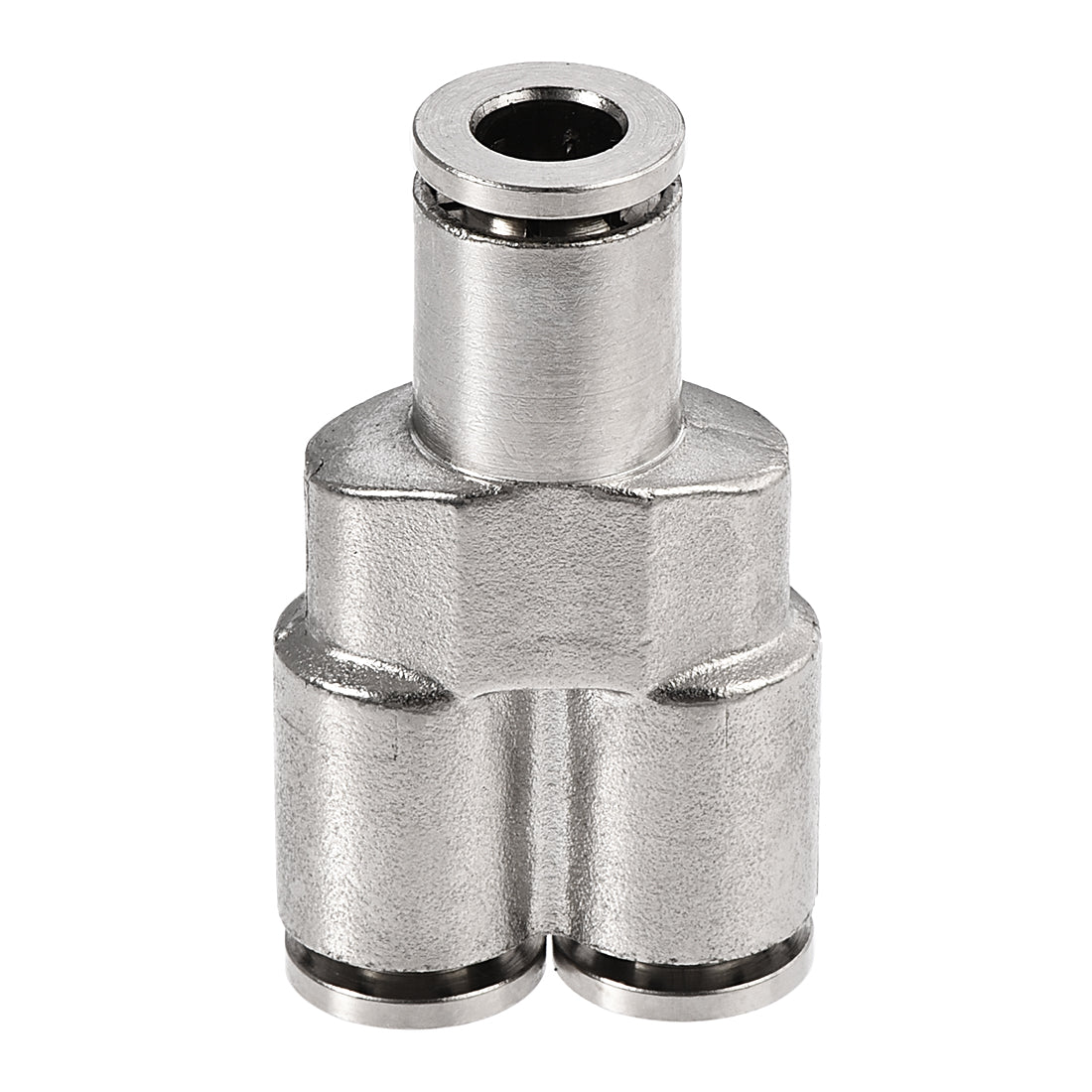 uxcell Uxcell Push to Connect Fittings Y Type Connect 6mm OD Tube Fittings Silver Tone 2Pcs
