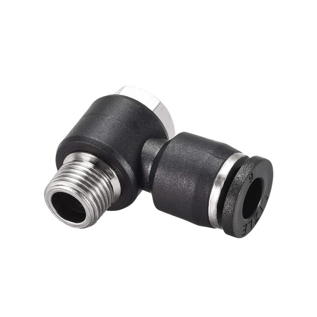 uxcell Uxcell Pneumatic Push to Connect Tube Fitting 6mm Tube to 1/8NPT Male Thread Elbow 5Pcs