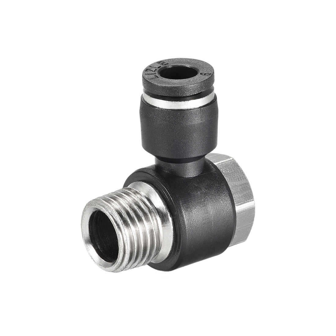 Uxcell Uxcell Pneumatic Push to Connect Tube Fitting 6mm Tube to 1/4NPT Male Thread Elbow 2Pcs