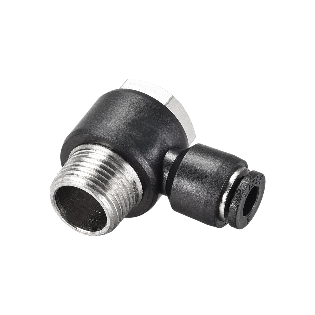 Uxcell Uxcell Pneumatic Push to Connect Tube Fitting 12mm Tube to 3/8PT Male Thread Elbow