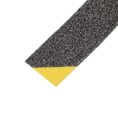 Harfington Uxcell Anti Slip Traction Grip Tape, 80 Grit Frosted Surface PVC Warning Tape Waterproof for Steps, 16 Ft x 1 Inch(LxW) Black Yellow