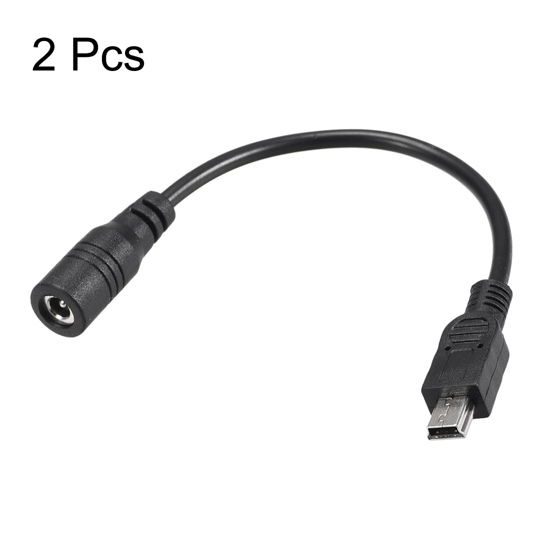 uxcell Uxcell 2pcs 11cm DC Female Power Supply,4.0x1.7mm Adapter to Mini USB Plug Male Cable