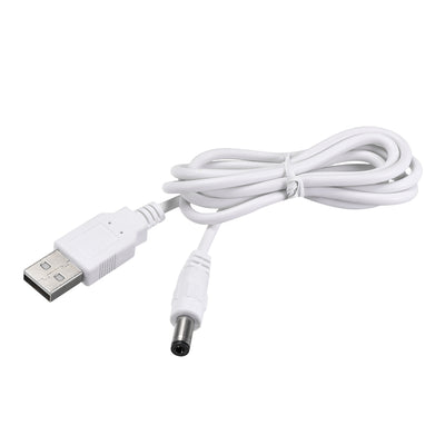 Harfington Uxcell 2Pcs USB 2.0 a Type Male to DC5V Power Plugs Barrel Connector Charge Cable White