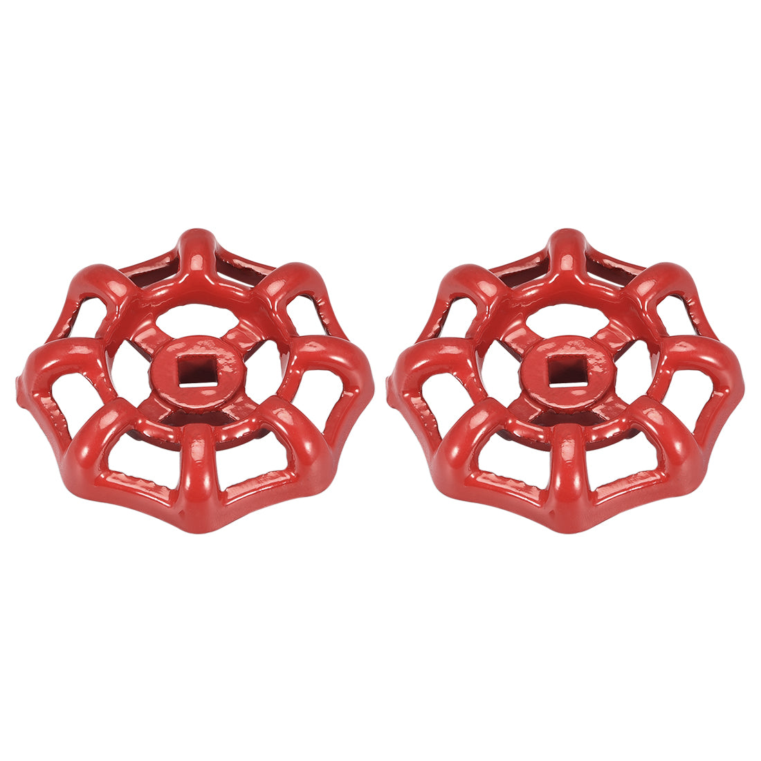 uxcell Uxcell Round Wheel Handle Square Broach  2Pcs