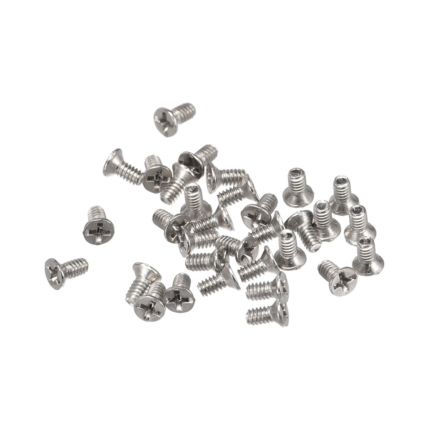 uxcell Uxcell M1.4 x 3mm Tiny Screws Phillips Flat Head Screws Carbon Steel Machine Screws for Glasses Spectacles Watch and Other Small Electronics 150pcs
