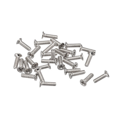 Harfington Uxcell M1.4 x 5mm Tiny Screws Phillips Flat Head Screws Carbon Steel Machine Screws for Glasses Spectacles Watch and Other Small Electronics 500pcs