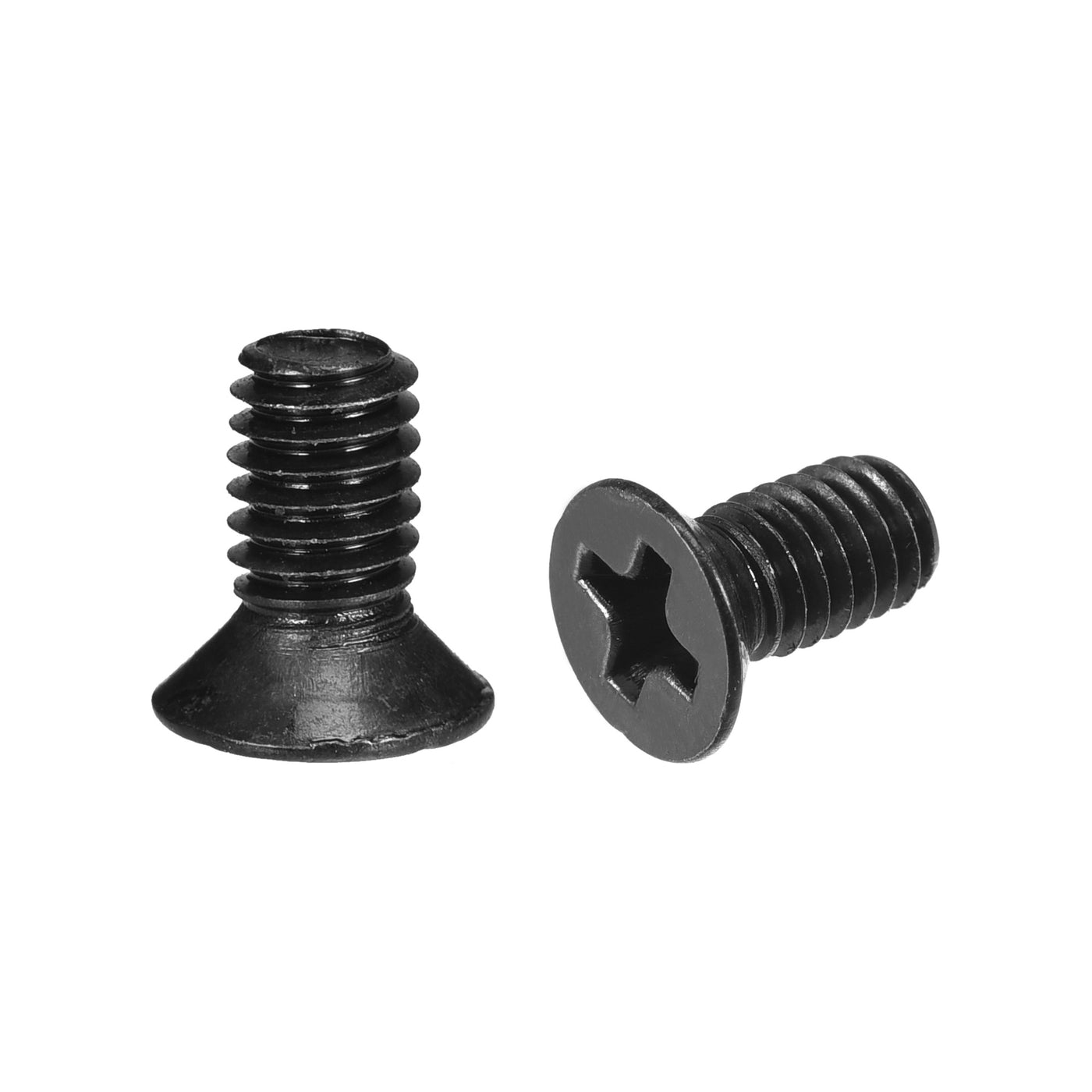uxcell Uxcell M4 x 8mm Phillips Flat Head Screws Carbon Steel Machine Screws Black for Home Office Computer Case Appliance Equipment 200pcs