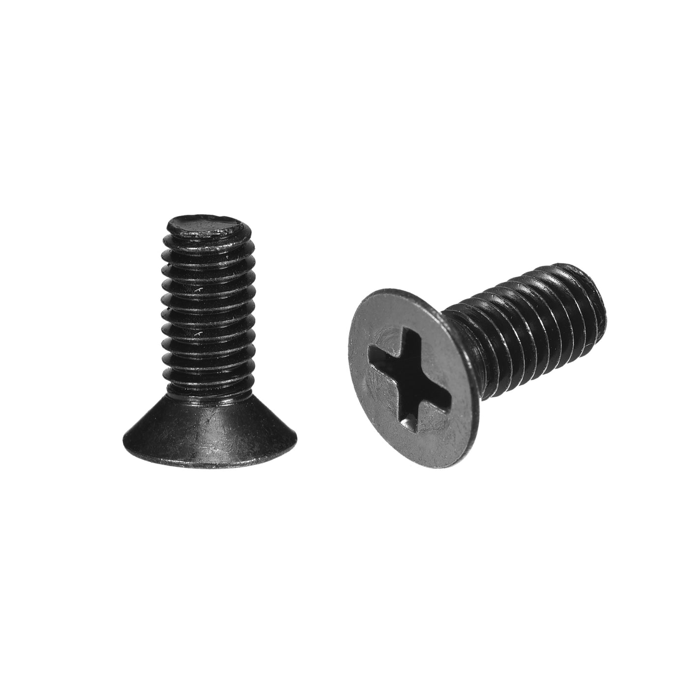 uxcell Uxcell M5 x 12mm Phillips Flat Head Screws Carbon Steel Machine Screws Black for Home Office Computer Case Appliance Equipment 50pcs