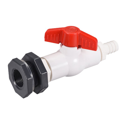 Harfington Uxcell ABS Ball Valve Pagoda Connector Spigot Kit, with Bulkhead Fitting Adapter, for Water Tank