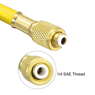 Harfington Uxcell Refrigerant Charging Hose, Brass Connector with Thread for Automotive or Home Air Conditioner Refrigeration Maintenance