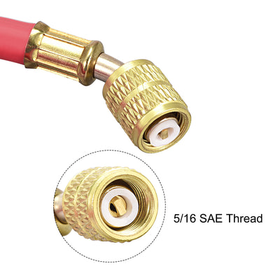 Harfington Uxcell Refrigerant Charging Hose, Threaded Brass Connector, for Automotive or Home HVAC Air Conditioner Refrigeration Maintenance
