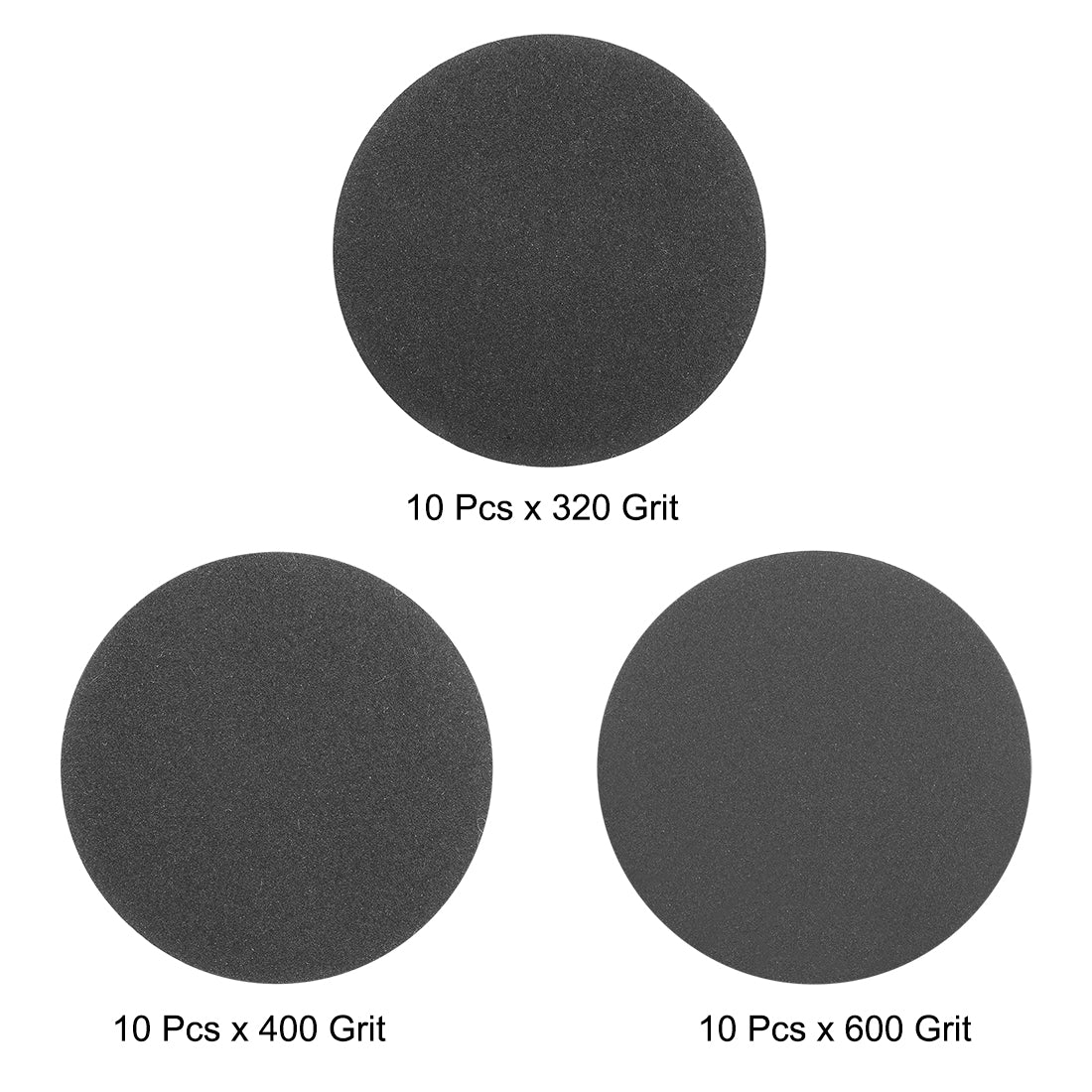 Uxcell Uxcell 2" Hook and Loop Sanding Disc 60/80/100 Grit Silicon Carbide Wet/Dry 15Pcs
