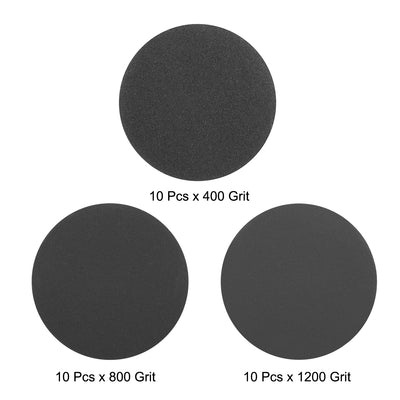Harfington Uxcell 2" Hook and Loop Sanding Disc 60/80/100 Grit Silicon Carbide Wet/Dry 15Pcs