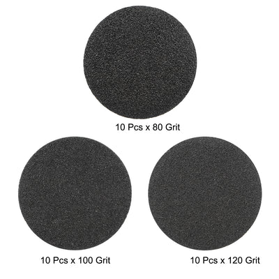 Harfington Uxcell 3" Hook and Loop Sanding Disc 1500/2000/2500 Grit Silicon Carbide Wet/Dry 30Pcs