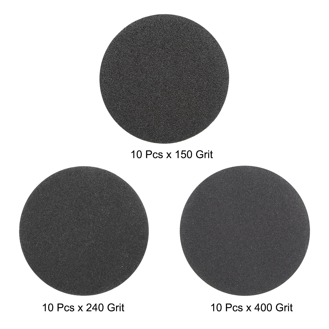 Uxcell Uxcell 3" Hook and Loop Sanding Disc 1500/2000/2500 Grit Silicon Carbide Wet/Dry 30Pcs