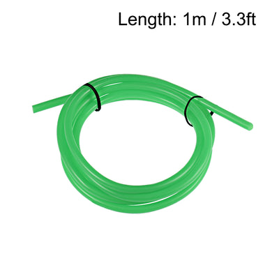 Harfington Uxcell Silicone Tube, 4mm ID x 6mm OD 1m/3.3ft  Tubing Green