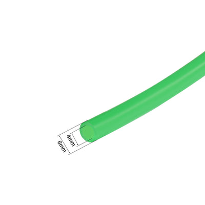 Harfington Uxcell Silicone Tube, 4mm ID x 6mm OD 1m/3.3ft  Tubing Green
