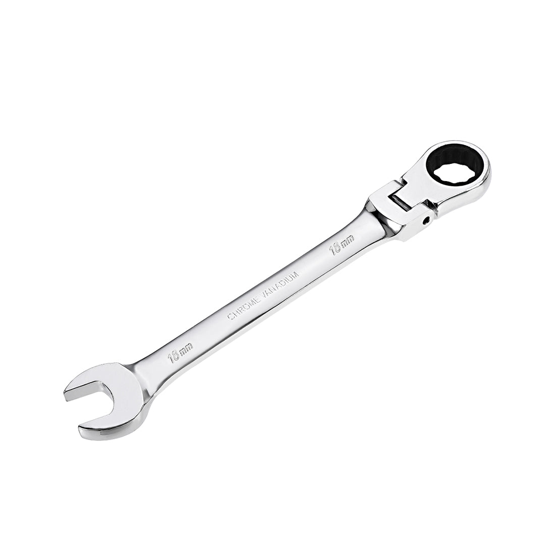 uxcell Uxcell Flex-Head Ratcheting Combination Wrench Metric 72 Teeth 12 Point Ratchet Box Ended Spanner Tools, Cr-V