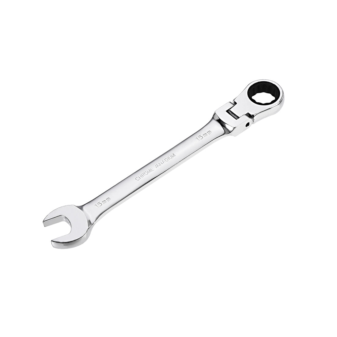 uxcell Uxcell Flex-Head Ratcheting Combination Wrench Metric 72 Teeth 12 Point Ratchet Box Ended Spanner Tools, Cr-V