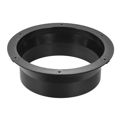 Harfington Uxcell Black Duct Connector Cone Flange ABS Plastic Air Outlet Inlet Hose Pipe Adaptor for 7.87Inch Dia Hose