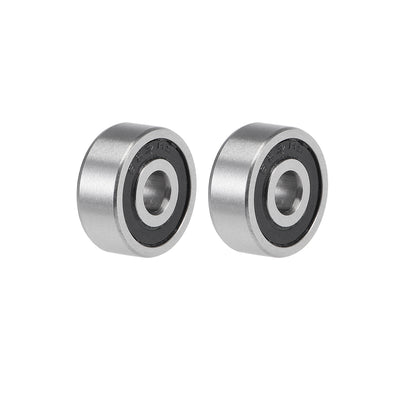 Harfington Uxcell Deep Groove Ball Bearings Double Sealed Chrome Steel ABEC3 Bearing