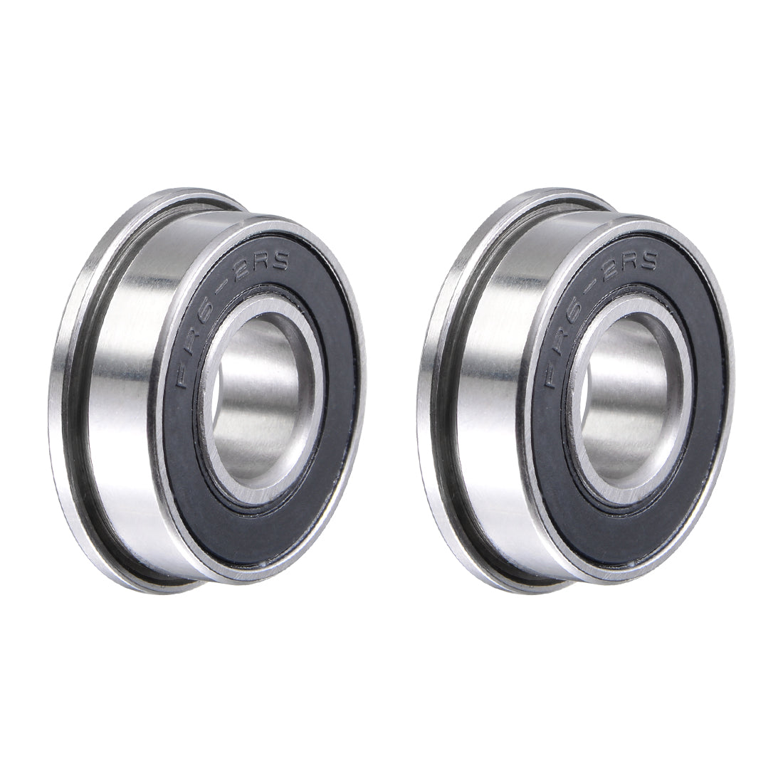 uxcell Uxcell FR6-2RS Flange Ball Bearing 3/8"x 7/8"x 9/32" Sealed Chrome Steel Miniature Ball Bearings 2pcs