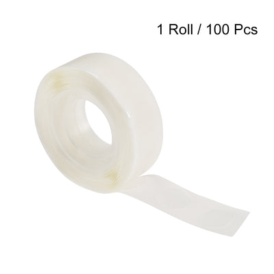 Harfington Uxcell Glue Point 12mm, 2 Sided Adhesive Tape for Crafts, 1 Roll/100 Pcs
