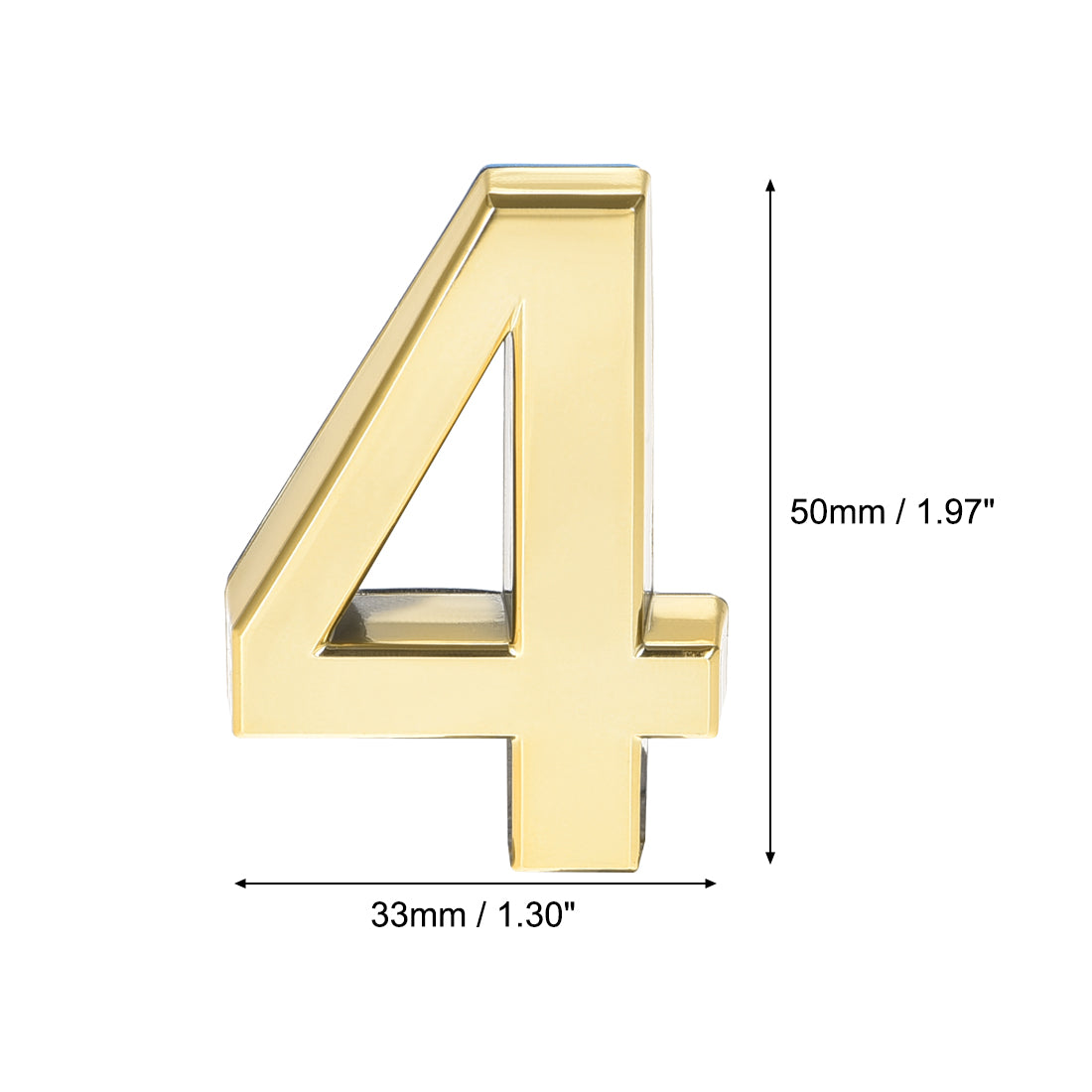 Uxcell Uxcell Self Adhesive House Number 1.97 Inch ABS Plastic Number 9 for House Hotel Mailbox Address Sign Gold Tone