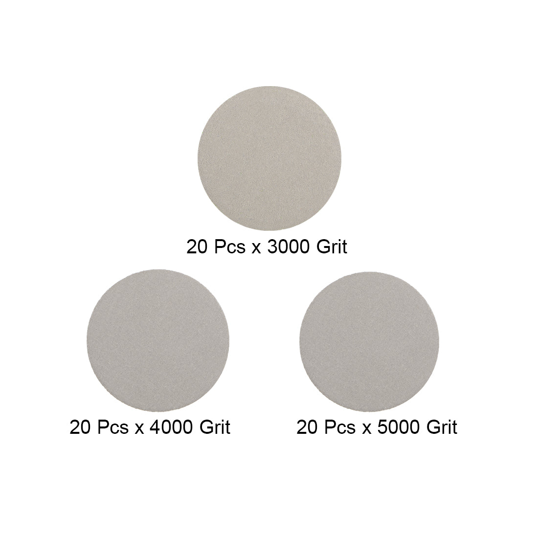 Uxcell Uxcell 1-Inch Hook and Loop Sanding Disc Wet/Dry 2500/3000/4000 Grit Assorted 60 Pcs