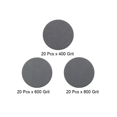 Harfington Uxcell 1-Inch Hook and Loop Sanding Disc Wet/Dry 2500/3000/4000 Grit Assorted 60 Pcs
