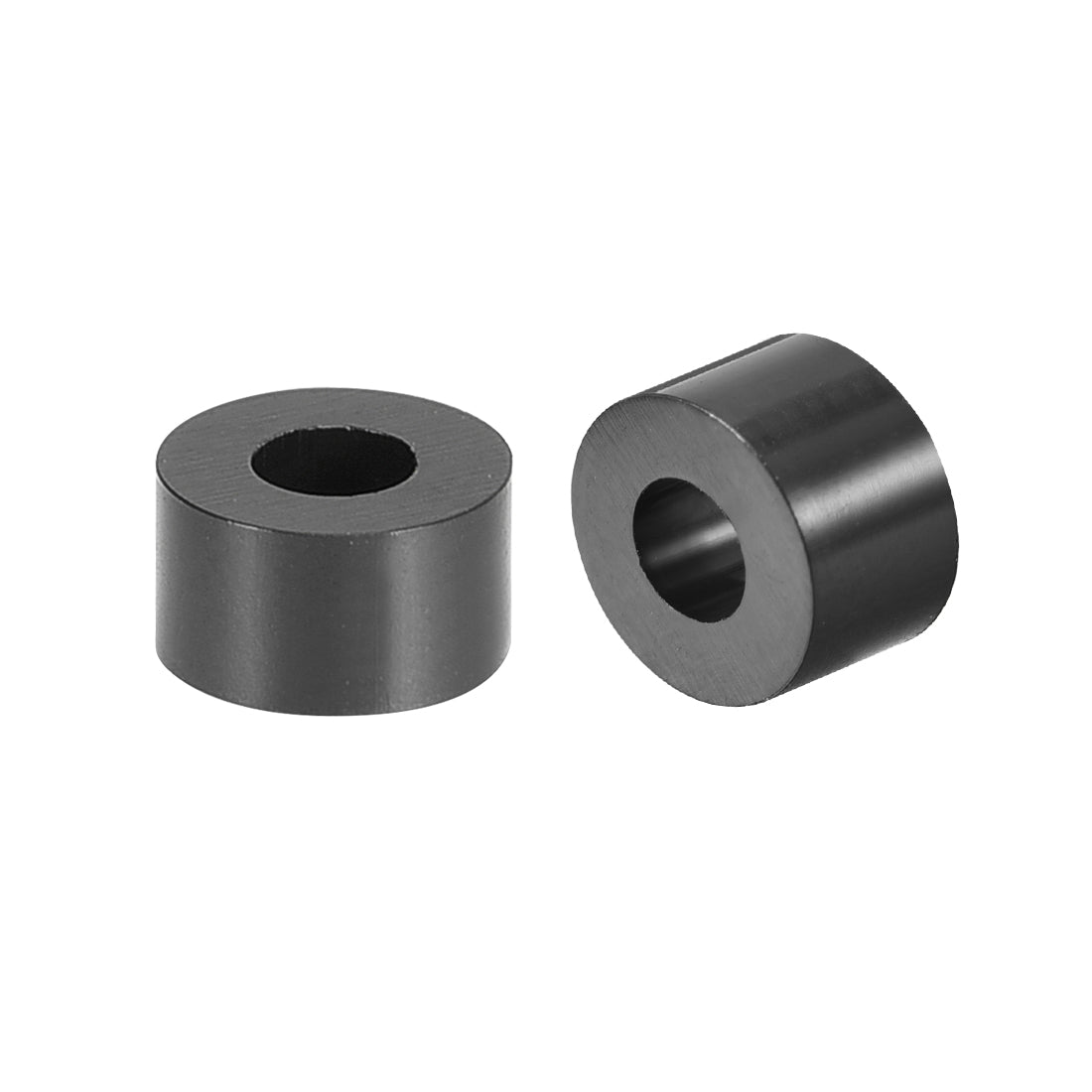Uxcell Uxcell ABS Round Spacer Washer 5.4mm ID 9mm OD 5mm Height for M5 Screws Black 500Pcs