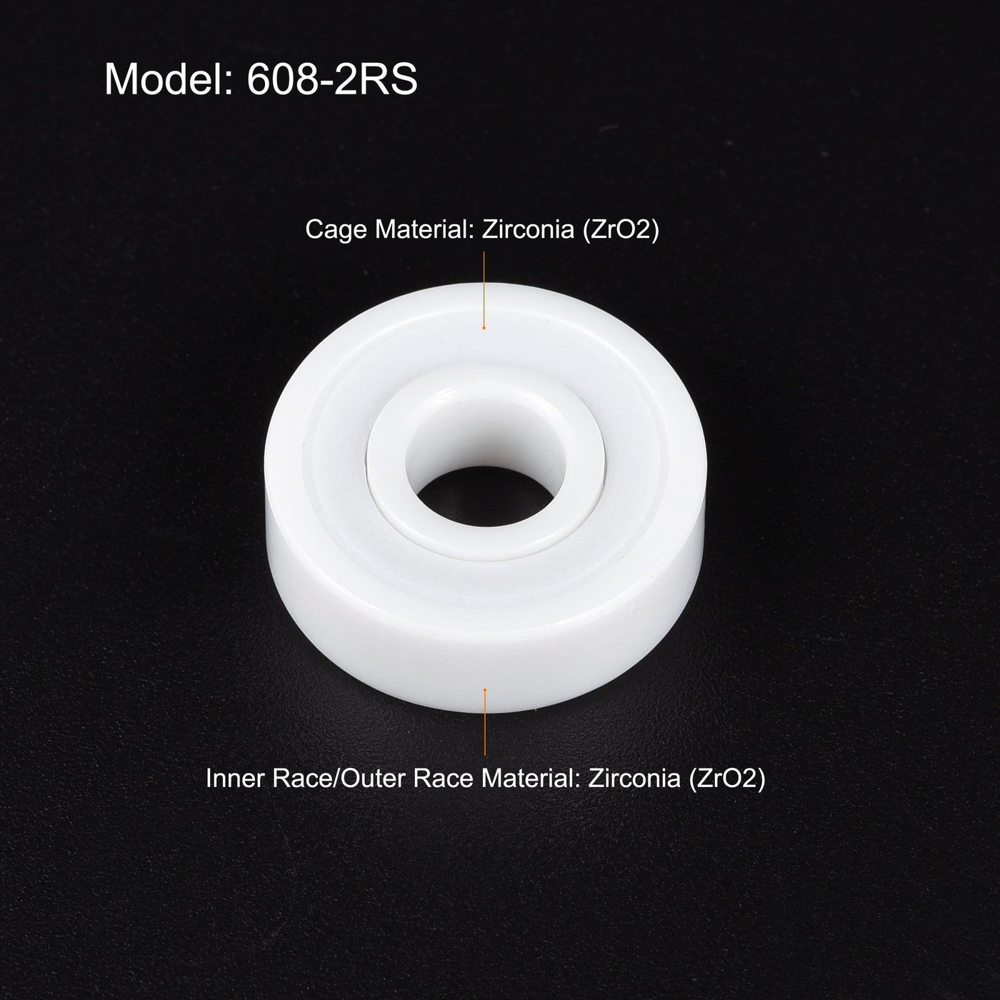 Kugellager 608-2RS Full-Ceramic Aus Zirkonoxid –  Produktbild-Vorschau 4