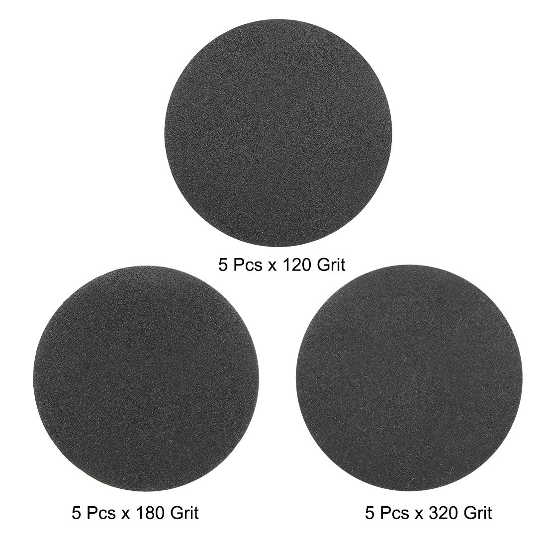 Uxcell Uxcell 6-Inch Hook and Loop Sanding Disc Wet/Dry 150/240/400 Grit Assorted Silicon Carbide Round Sandpaper for Sanding Grinder Polishing 15 Pcs